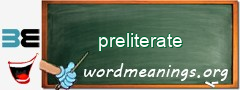 WordMeaning blackboard for preliterate